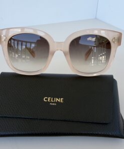 CELINE CL4002UN New Audrey Oversized Square Sunglasses in Opaline Pink
