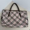 Burberry Authentic Blue Label Pink Nova Check Canvas Tote Bag