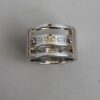 Authentic Gucci Vintage Sterling Silver Cut-Out Logo Screw Band Ring .925 sterling silver