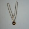 Pre-Owned Authentic Versace Gold-Tone Medusa Head & Greca Border Medallion Necklace
