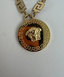 Alternative view of Versace Gold-Tone Medusa Head & Greca Border Medallion Necklace