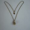 Pre-Owned Authentic Christian Dior Vintage Gold-Tone Rhinestone Ball Pendant Necklace