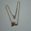 Pre-Owned Authentic Vintage Christian Dior Gold-Tone Cursive Script Logo Pendant Necklace
