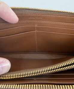Miu Miu Croc-Embossed Leather L-Shaped Zip Continental Long Wallet - Image 15