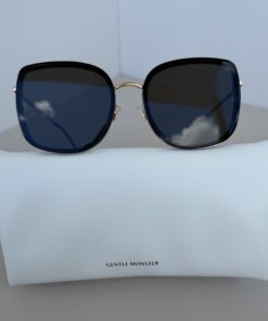 NWT Authentic Gentle Monster Bi-Bi 01 Oversized Square Sunglasses – Black/Gold (New with Case)