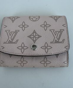 Pre-Owned Authentic Louis Vuitton Monogram Mahina Perforated Leather Iris XS Compact Wallet – Magnolia Pink