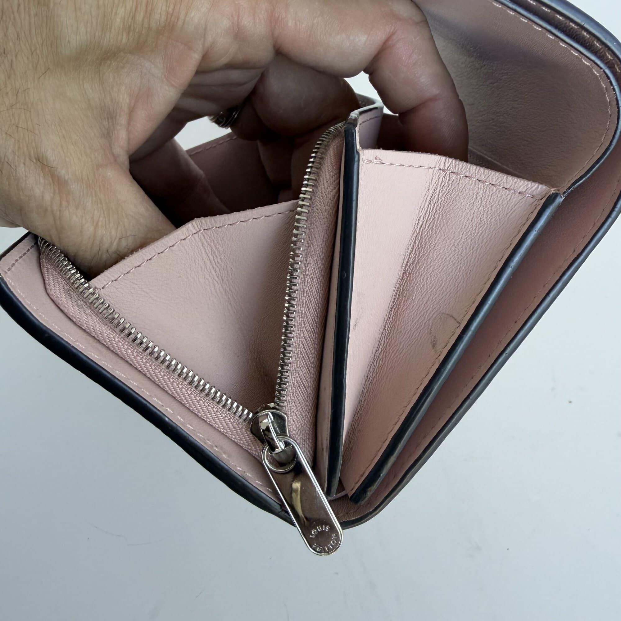 Louis Vuitton Monogram Mahina Perforated Leather Iris XS Compact Wallet – Magnolia Pink - Image 10