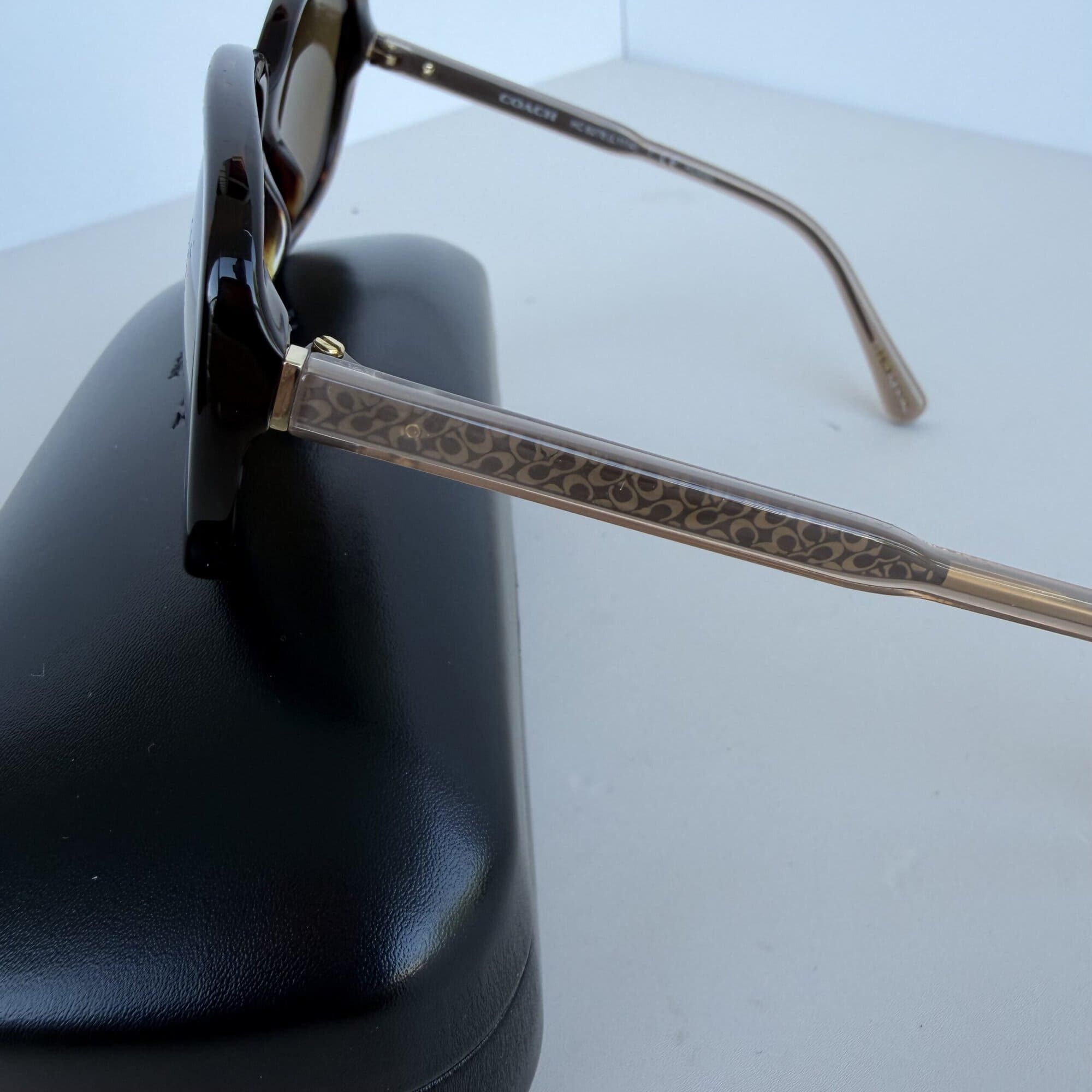 Coach Women's HC8278 (L1114) Rectangle Sunglasses in Dark Tortoise - Image 3