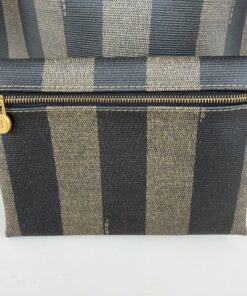Fendi Pequin Striped Bucket Bag with Detachable Pouch - Image 3