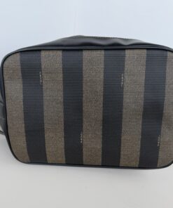 Fendi Pequin Striped Bucket Bag with Detachable Pouch - Image 6