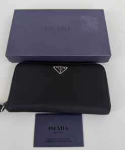 Alternative view of Prada Black Tessuto Nylon Zip-Around Continental Long Wallet