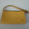 Pre-Owned Authentic Louis Vuitton Epi Pochette Accessoires in the vibrant Tassili Yellow (Jaune) hue
