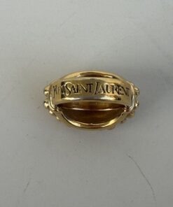 Yves Saint Laurent (YSL) gold-tone beaded dome ring - Image 3