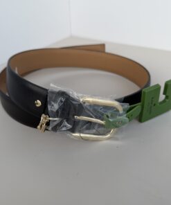 Pre-Owned Authentic Kate Spade New York Black Leather Charm Belt size M