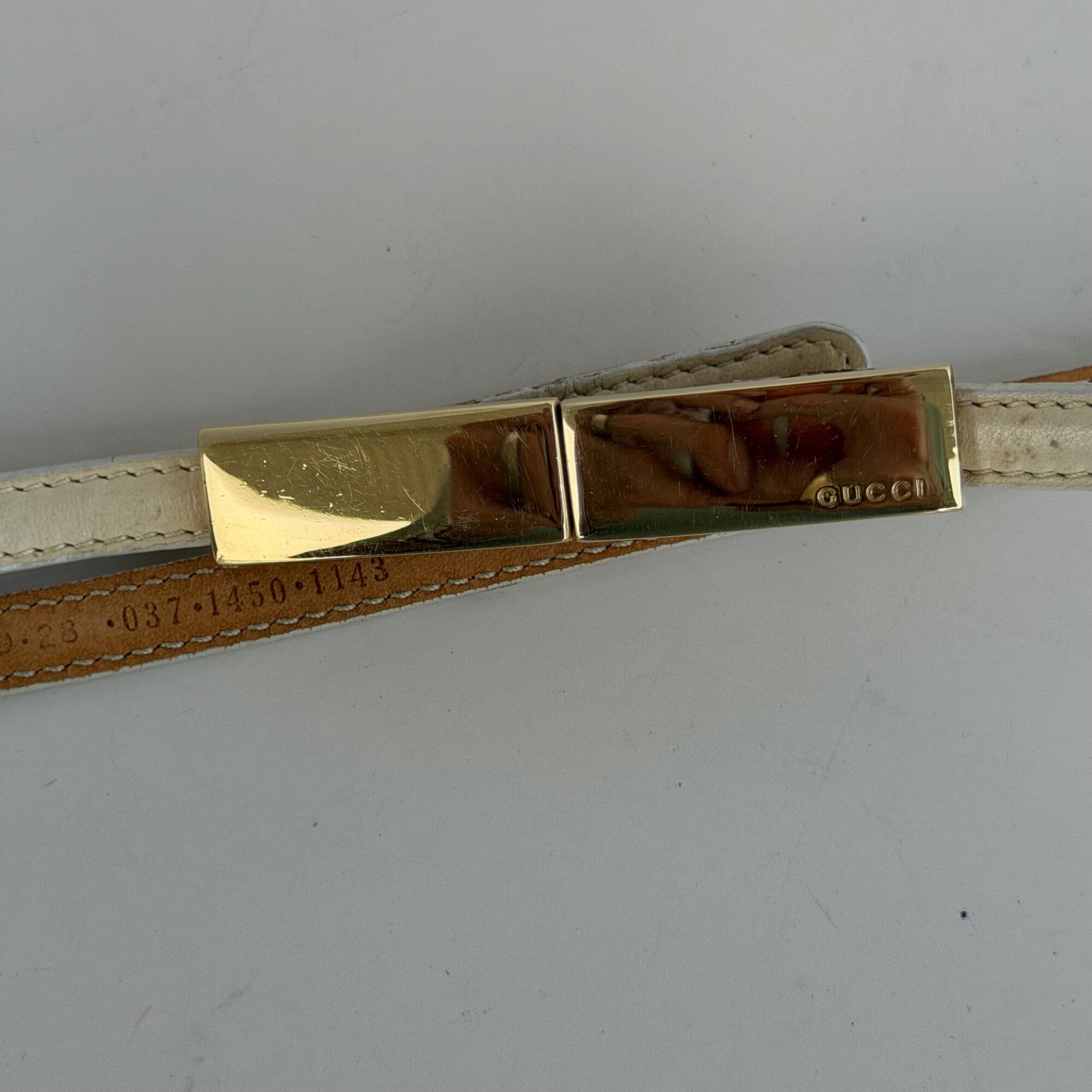Gucci Skinny Logo Plate Belt image 7