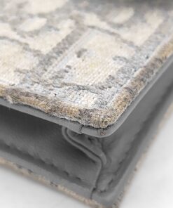 Alternative view of Christian Dior Gray Oblique Jacquard Saddle Flap Wallet / Card Holder