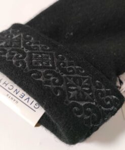 Givenchy 4G Emblem Embroidered Wool Knit Winter Gloves - Black NWT - Image 7