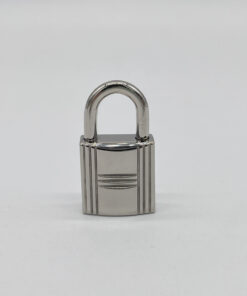 Hermès Palladium-Plated Padlock Cadenas & 2 Keys Set No. 102 Silver Tone - Image 4