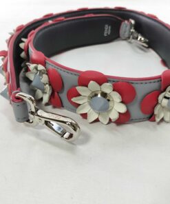 Fendi "Strap You" Flower Studded Leather Shoulder Strap
