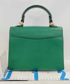 Alternative view of Coach Tabby Top Handle 20 Bag in a vibrant kelly green polished pebble leather (Style C0773)