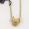 Vintage Givenchy Crystal G Bow Pendant Necklace