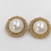 Christian Dior Faux Mabe Pearl Rope Twist Clip-On Earrings