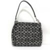 Coach Vintage Black Canvas Mini C Monogram Pochette Handbag Baguette