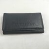 Burberry Black Grainy Leather 6-Ring Key Case Wallet Embossed Logo Pouch