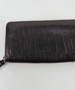 Vivienne Westwood Embossed Logo Leather Zip Around Long Wallet
