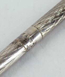 Tiffany & Co Sterling Silver Diamond Textured Twist Purse Ballpoint Pen - Image 4