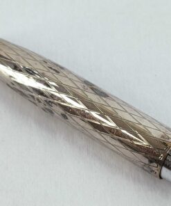 Tiffany & Co Sterling Silver Diamond Textured Twist Purse Ballpoint Pen - Image 10