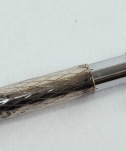 Tiffany & Co Sterling Silver Diamond Textured Twist Purse Ballpoint Pen - Image 7