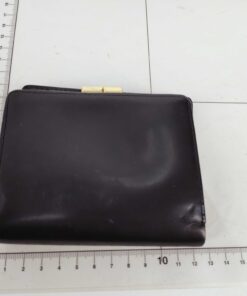Alternative view of Burberry Black Leather Vintage House Check Trim Square Bi-fold Wallet