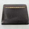 Burberry Black Leather Vintage House Check Trim Square Bi-fold Wallet