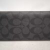 Coach Breast Pocket Wallet in Signature Coated Canvas Charcoal Black 91635