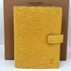 Louis Vuitton Tassili Yellow Epi Leather Agenda GM Large 6-Ring Planner Cover