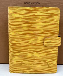 Louis Vuitton Tassili Yellow Epi Leather Agenda GM Large 6-Ring Planner Cover