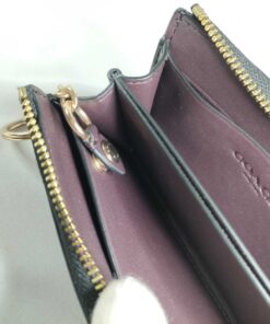 Coach Mini Skinny Id Case in Signature Canvas Brown Black Coin Wallet 88250 - Image 10