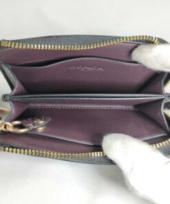 Coach Mini Skinny Id Case in Signature Canvas Brown Black Coin Wallet 88250 - Image 9