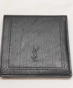 Yves Saint Laurent textured black leather wallet
