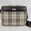 Burberry Vintage Nova Check Canvas and Leather Crossbody Messenger Bag.