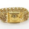 Gianni Versace Medusa Head Gold-Plated Woven Link Statement Bracelet