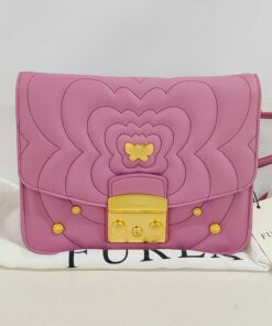 Furla Metropolis Rea Quilted Leather Crossbody Bag – Azalea Purple