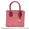 Michael Kors Mercer Medium Two-Tone Leather Crossbody Bag Tea Rose Multi