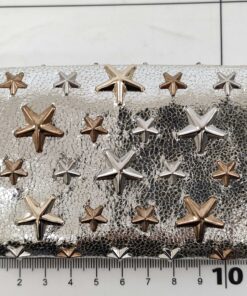 Alternative view of Jimmy Choo Nemo Star Studded Trifold Wallet Metallic Silver Champagne Gold NWT
