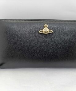 Vivienne Westwood Classic Executive Zip Round Long Wallet - Black & Gold
