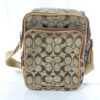 Coach Signature Jacquard 4270 Crossbody Flight Messenger Bag Khaki