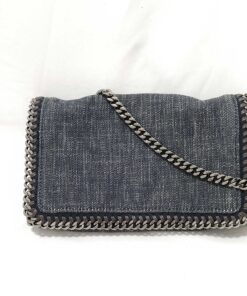 Stella McCartney Falabella Flap Crossbody Bag - Dark Navy Blue Denim Canvas