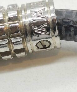 Louis Vuitton Damier Graphite Digit Bracelet Silver-Tone Magnetic Clasp Size M/L - Image 9
