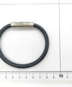 Louis Vuitton Damier Graphite Digit Bracelet Silver-Tone Magnetic Clasp Size M/L - Image 8